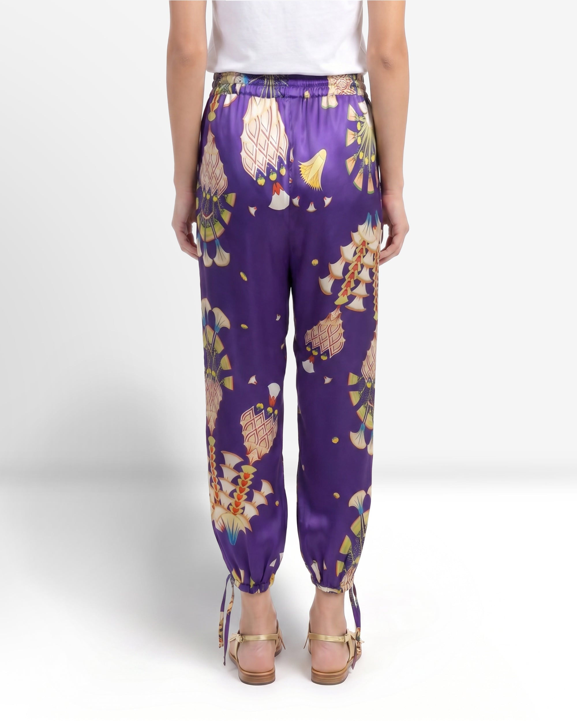 Pantalone Capri viola