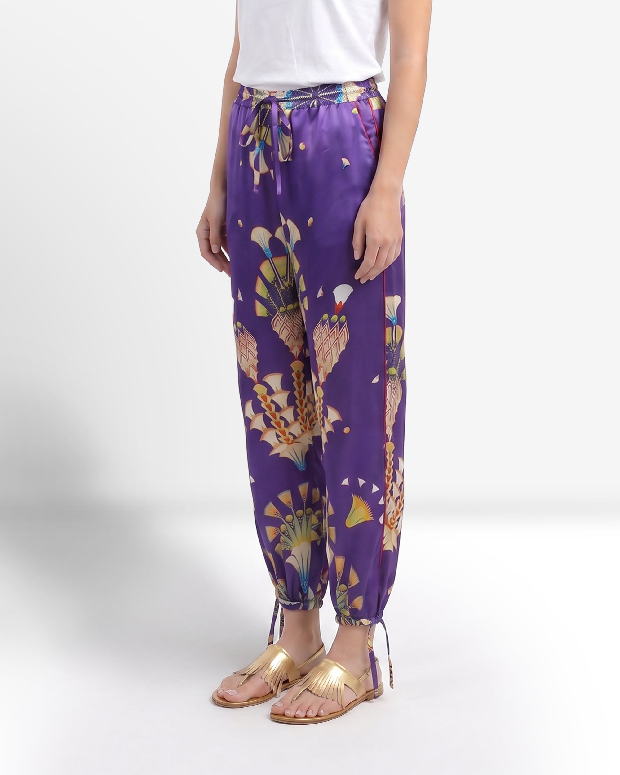 Pantalone Capri viola