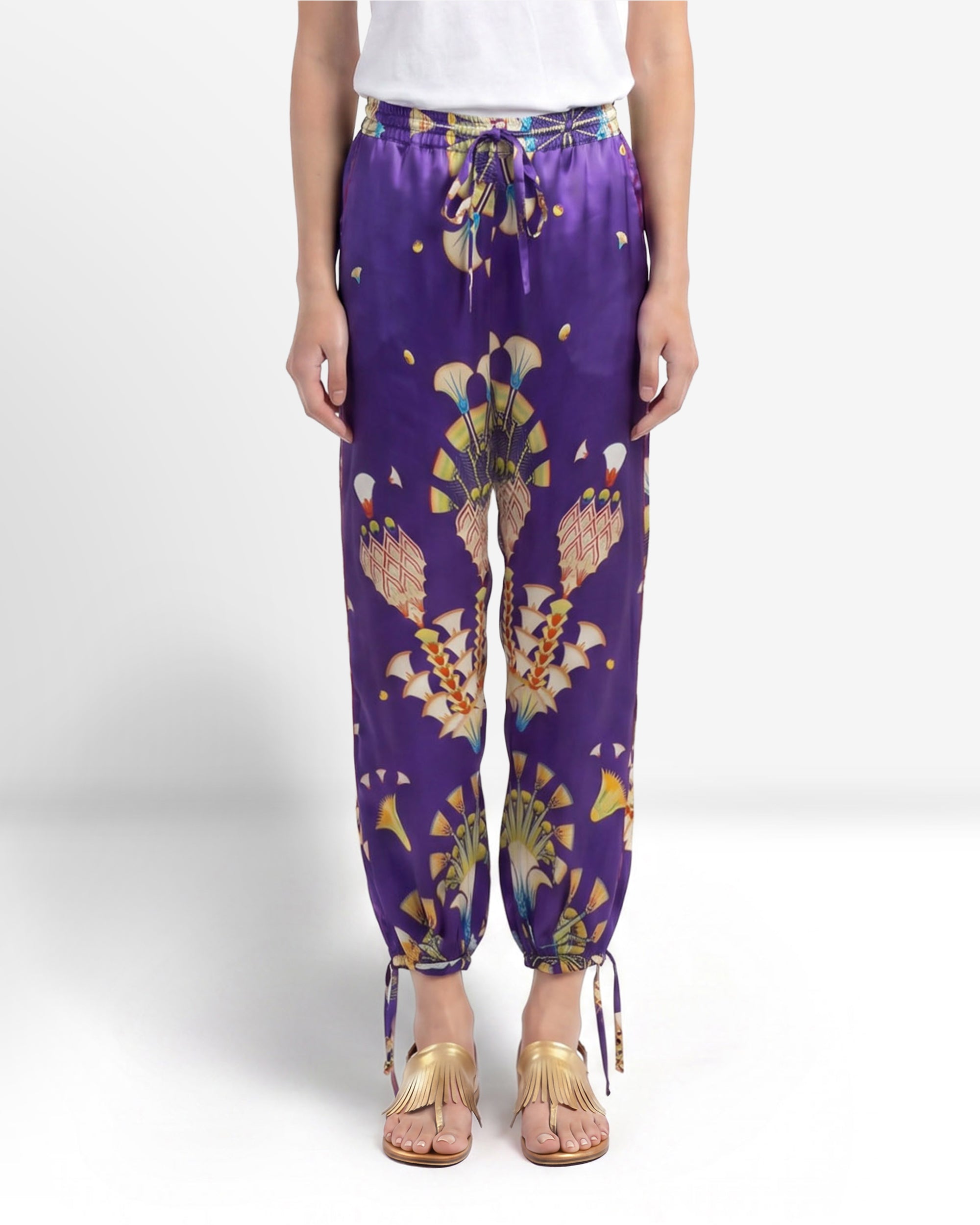 Pantalone Capri viola