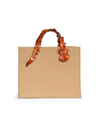 Borsa in canvas e coccodrillo