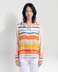 Blusa in seta a righe