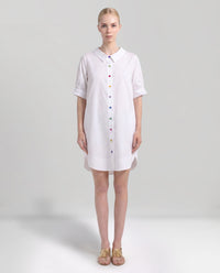 Chemisier in cotone bianco