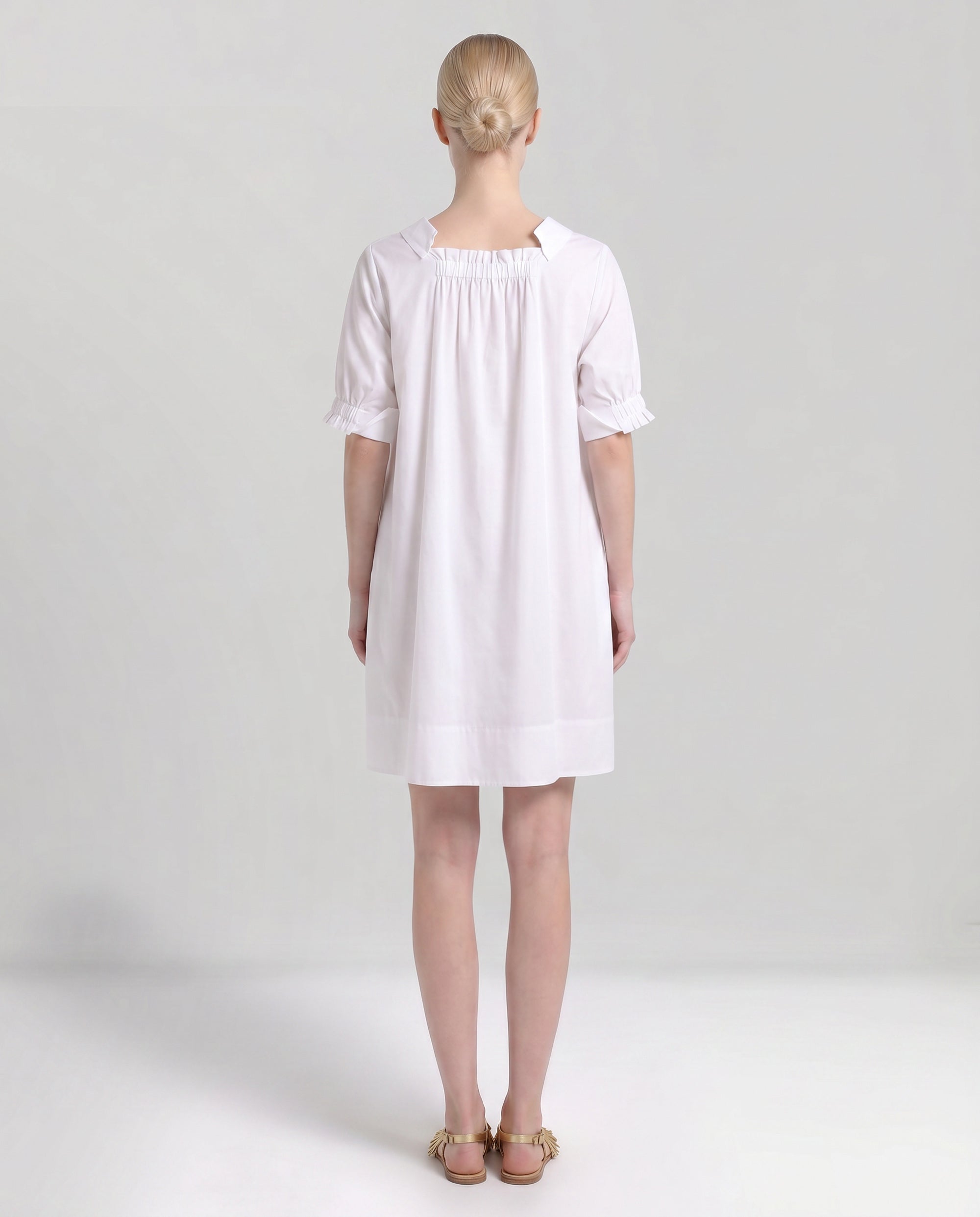 Chemisier in cotone bianco