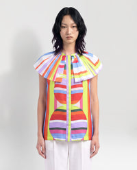 Camicia in twill multicolore