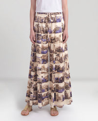 Silk skirt-trousers