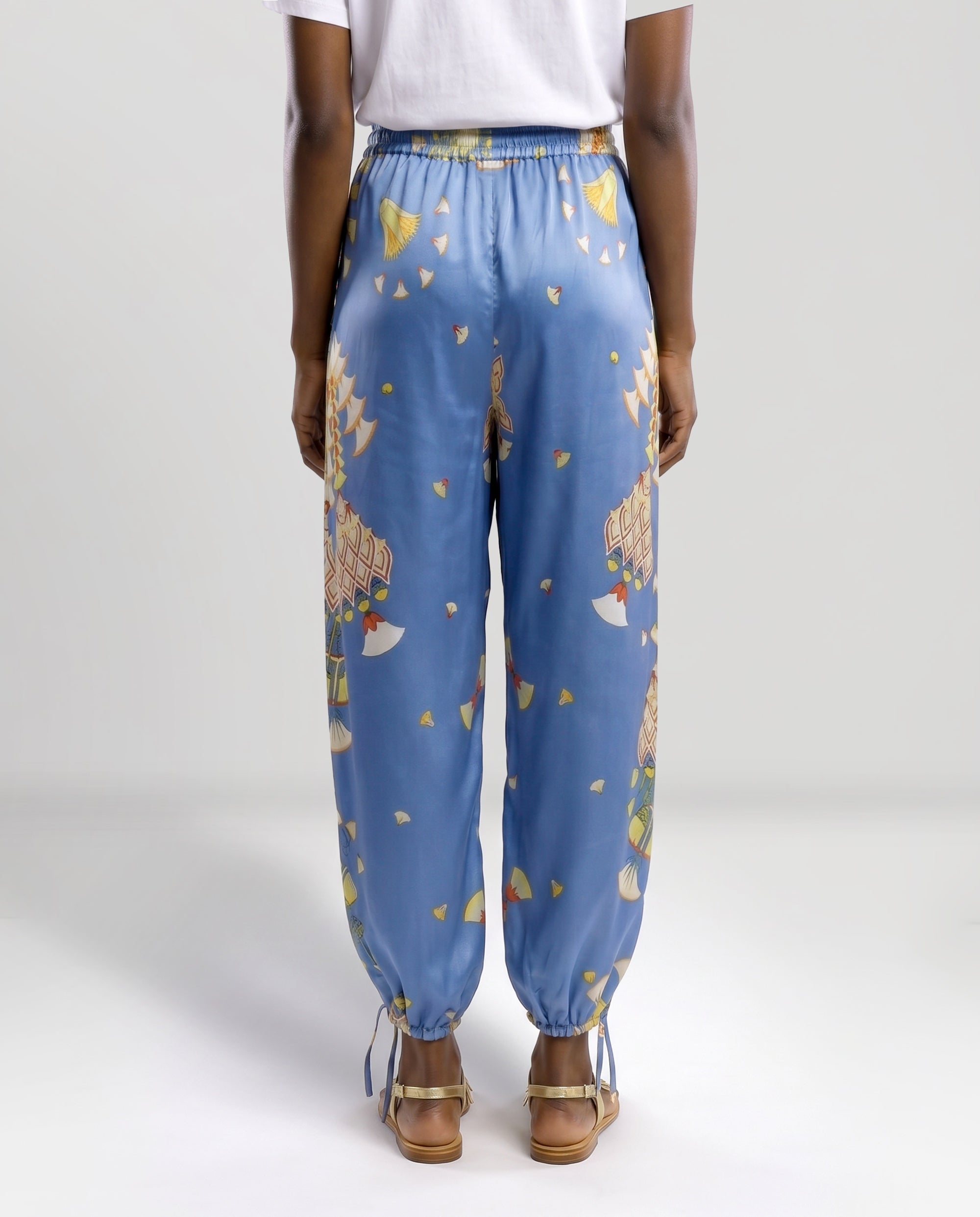 Pantaloni in seta carta da zucchero