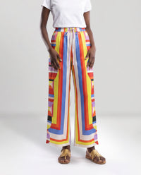 Pantalone in twill di seta