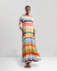 Vestito in jersey a righe
