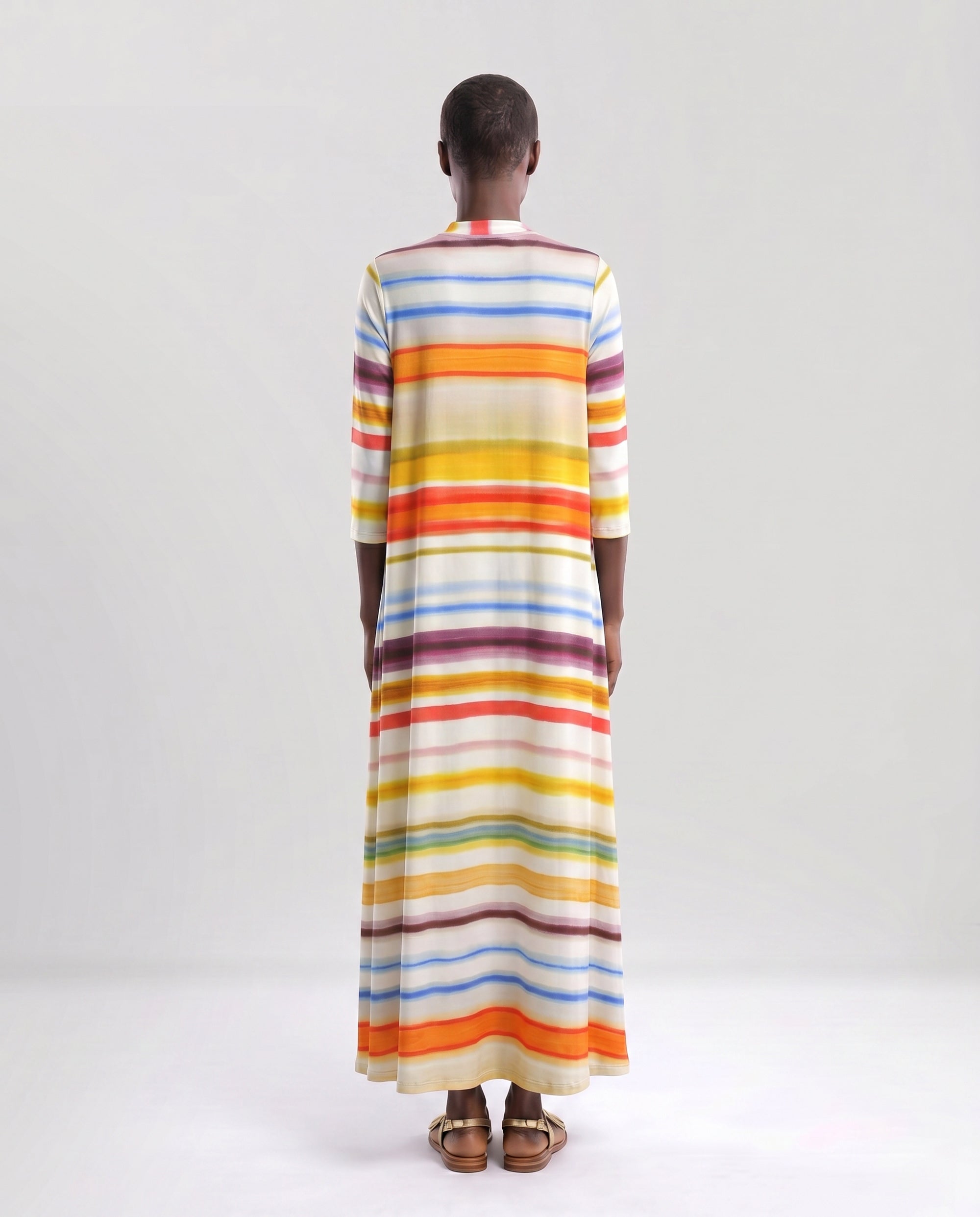 Vestito in jersey a righe