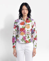 Camicia in cotone con volant